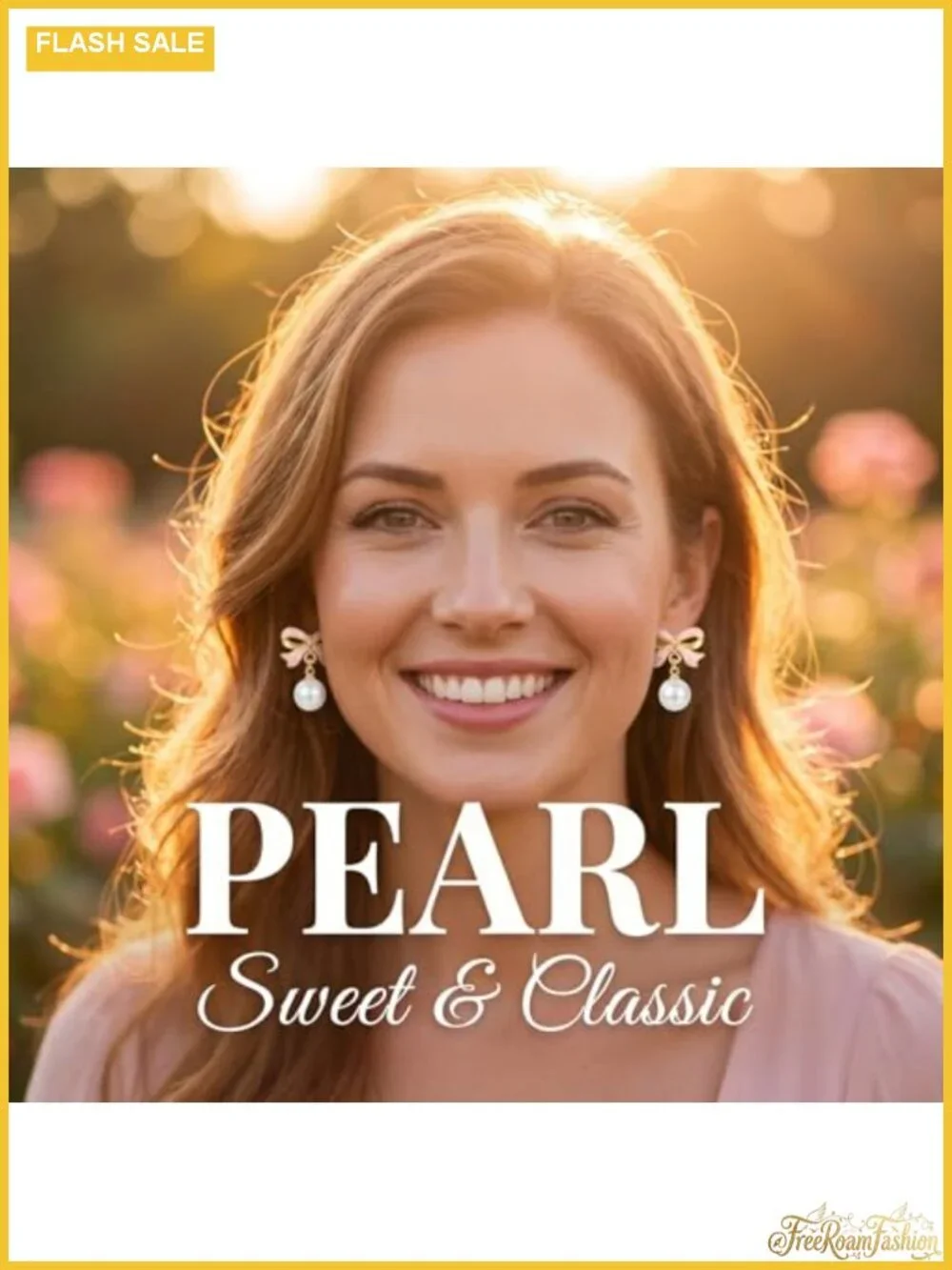 Gold Plated Bow Pearl Drop Dangle Earrings for Women